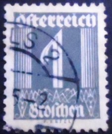 Selo postal da Áustria de 1925 Numerals 1