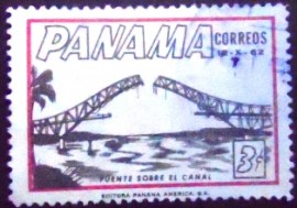 Selo postal do Panamá de 1962 Bridge under construction