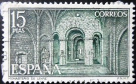 Selo postal da Espanha de 1974 Monastery of Leyre