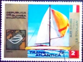 Selo postal da Guiné Equatorial de 1973 Le Toucan