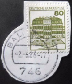 Selo postal da Alemanha de 1982 Wilhelmsthal Castle