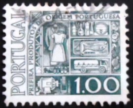 Selo postal de Portugal de 1976 Support of National Production