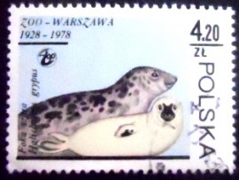 Selo postal da Polônia de 1978 Gray Seal
