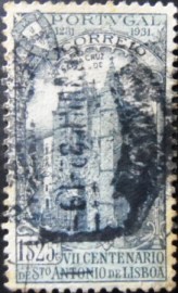 Selo postal de Portugal de 1931 Santa-Cruz-Cathedral