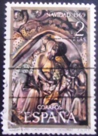 Selo postal da Espanha de 1969 The Nativity