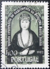 Selo postal de Portugal de 1953 Blessed Joan of Portugal