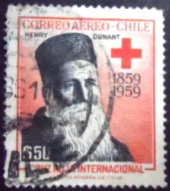 Selo postal do Chile de 1959 Jean Henri Dunant