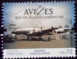 Selo postal dos Açores de 2014 Lockheed Constellation