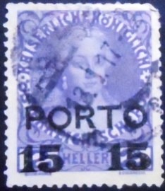 Selo postal da Áustria de 1916 Postage Due 15