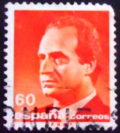 Selo postal da Espanha de 1989 King Juan Carlos I 60