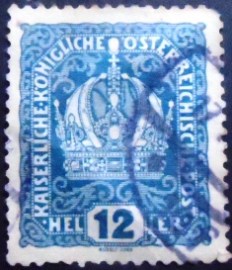 Selo postal da Áustria de 1916 Emperor's crown 12