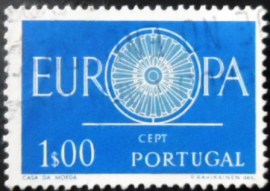 Selo postal de Portugal de 1960 C.E.P.T.Wheel