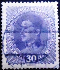 Selo postal da Áustria de 1917 Emperor Karl I