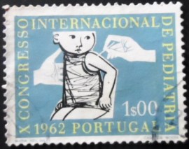 Selo postal de Portugal de 1962 Vaccination
