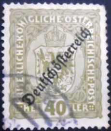 Selo postal da Áustria de 1918 Coat of arms 40