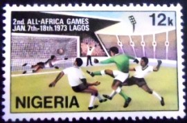 Selo postal da Nigéria de 1973 Soccer