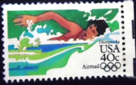 Selo postal dos Estados Unidos de 1983 Swimming