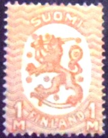 Selo postal da Finlândia de 1925 Saarinen Design 1