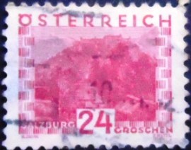 Selo postal da Áustria de 1932 Hohensalzburg Fortress small format