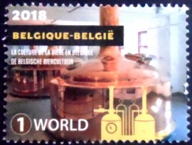 Selo postal da Bélgica de 2018 Know-how of the Beer