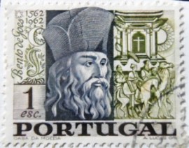 Selo postal de Portugal de 1968 Bento de Goes