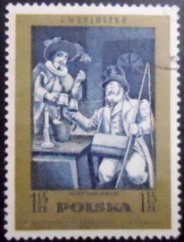 Selo postal da Polônia de 1972 The New Don Quixote