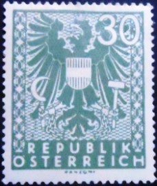 Selo postal da Áustria de 1945 New National Arms 30