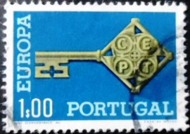 Selo postal de Portugal de 1968 C.E.P.T. Key