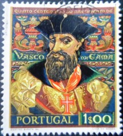 Selo postal de Portugal de 1969 Vasco da Gama