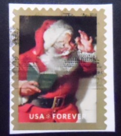 Selo postal dos Estados Unidos de 2018 Sparkling Holidays Santa 3