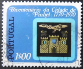 Selo postal de Portugal de 1972 Pinhel's Status as a City C