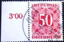 Selo postal da Áustria de 1949 Digit in square frame 50