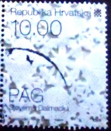 Selo postal da Croácia de 2008 Pag's lace