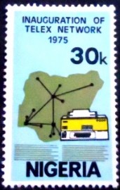 Selo postal da Nigéria de 1975 Telex