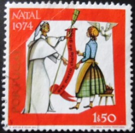Selo postal de Portugal de 1974 Annunciation