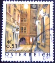 Selo postal da Áustria de 2002 House of the Basilisk