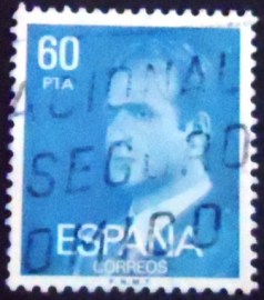 Selo postal da Espanha de 1986 King Juan Carlos I