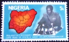 Selo postal da Nigéria de 1977 General Muhammed