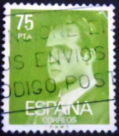 Selo postal da Espanha de 1985 King Juan Carlos I