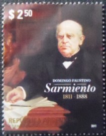 Selo postal da Argentina de 2011 Domingo Faustino Sarmient