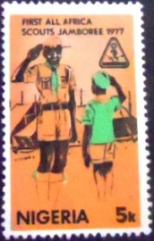 Selo postal da Nigéria de 1977 All-Africa Scout Jamboree 5