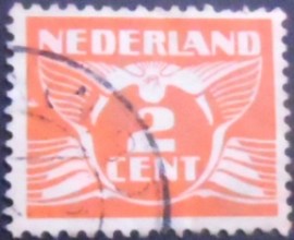 Selo postal da Holanda de 1934 Flying dove 2