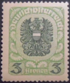 Selo postal definitivo Áustria Coat of Arms 1921