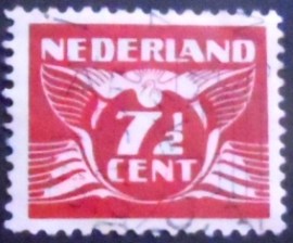 Selo postal da Holanda de 1941 Flying Dove 7½