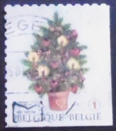 Selo postal da Bélgica de 2007 Christmas tree National Bottom