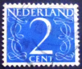 Selo postal da Holanda de 1946 Numeral 2