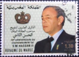 Selo postal do Marrocos de 1981 King Hassan II 1.30