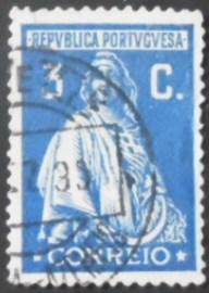 Selo postal de Portugal de 1926 Ceres