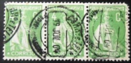Tira de selos postais de Portugal de 1920 Ceres 4 U C Tr