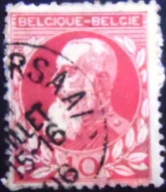 Selo postal da Bélgica de 1905 Leopold II Type Rough beard